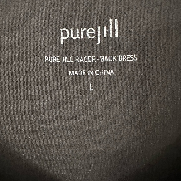 Pure Jill Racer-Back Dress Layered Tank Dress Lagenlook Black Size Large - Picture 8 of 9